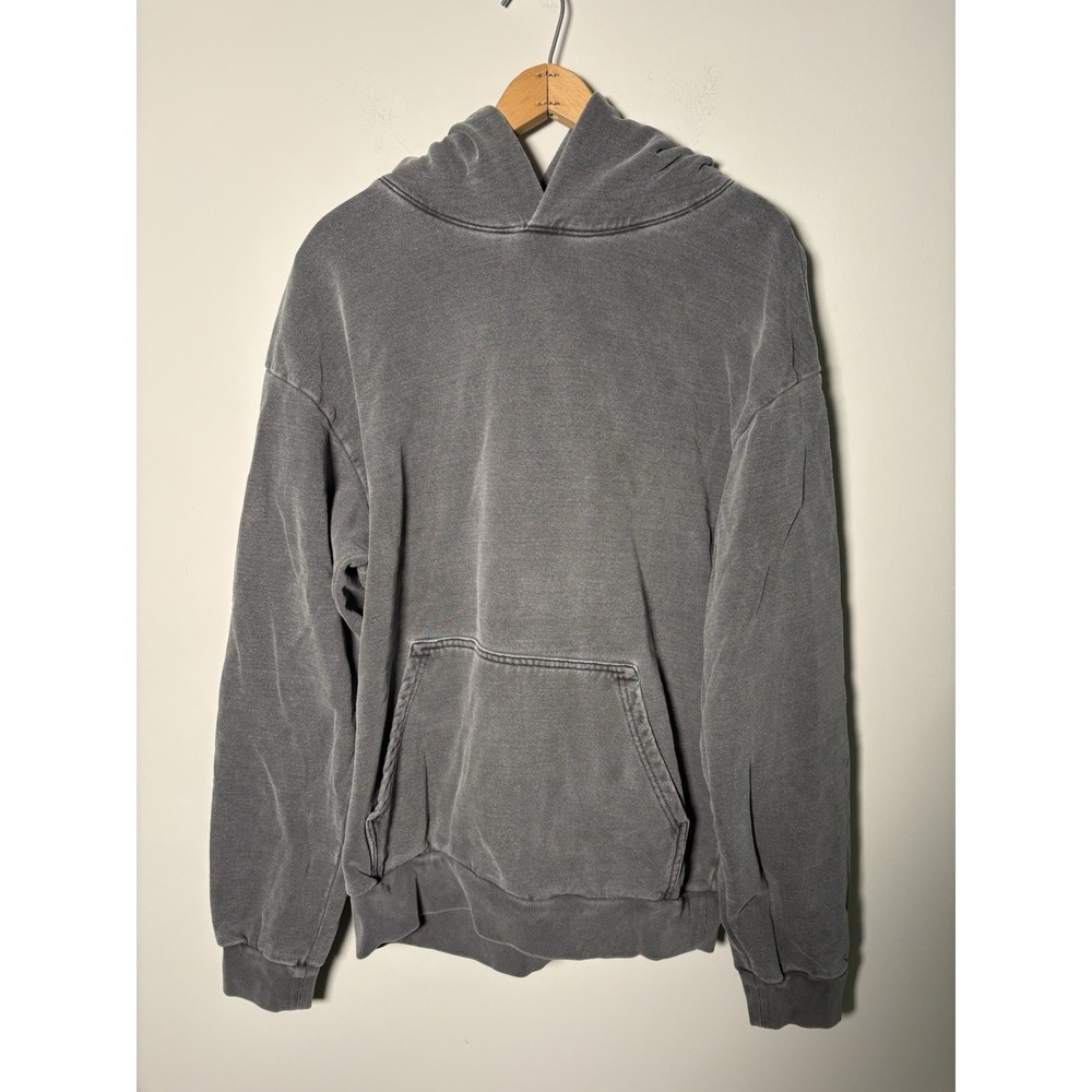 Talentless Heavyweight Hoodie Mens Size L Grey Vintage Wash Pullover